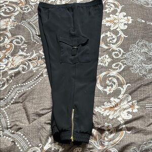 Woman’s Men's Pants with Gold Zipper